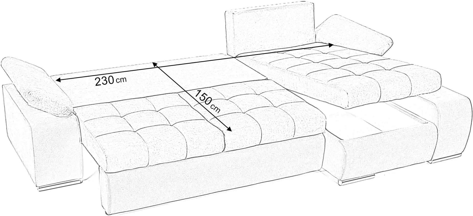 Canapea de colt Prestige Venetia Memphis/Enjoy stanga