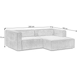 Canapea de colt Prestige Zanetto 2C Onyx stanga Thumb