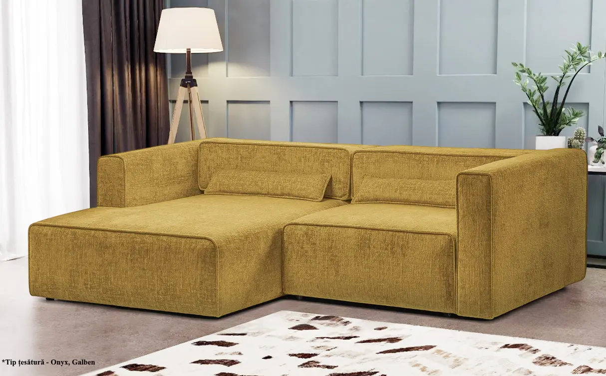 Canapea de colt Prestige Zanetto 2C Onyx stanga