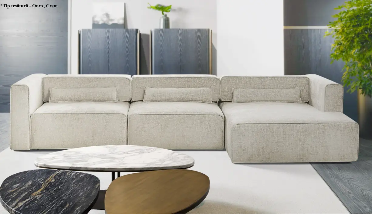 Canapea de colt Prestige Zanetto 4C Onyx dreapta