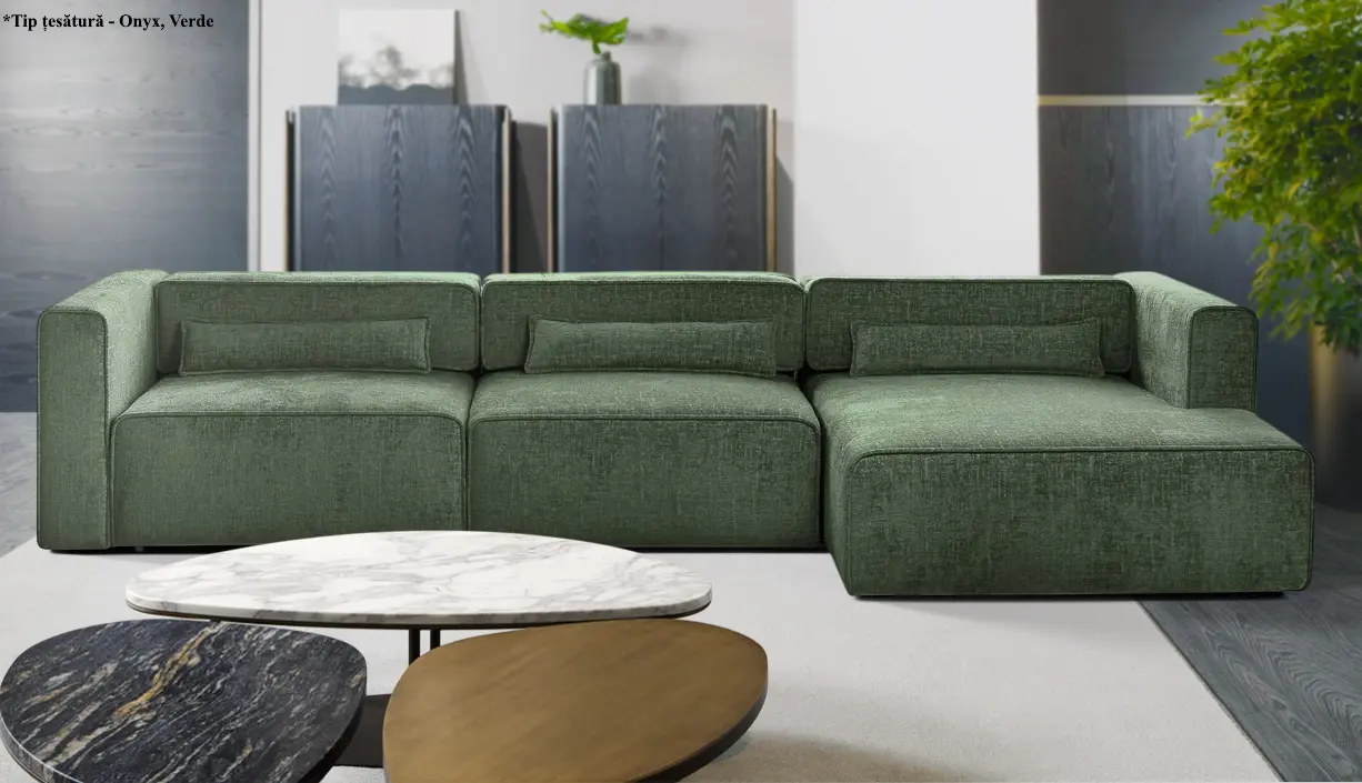 Canapea de colt Prestige Zanetto 4C Onyx dreapta