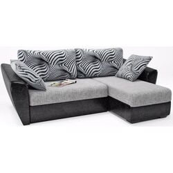 Диван угловой Smart Амстердам Дарк Плей (Grey/Black)