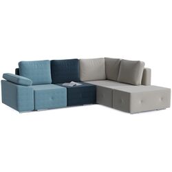 Диван угловой Smart Хавьер 2 Sky (Azure/Blue/Grey)