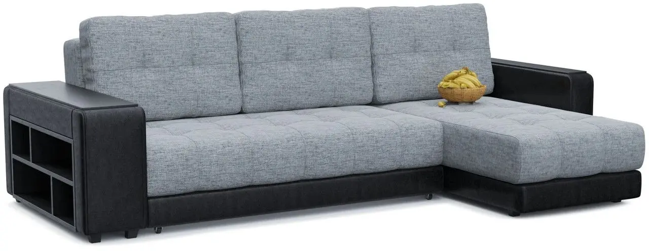 Диван угловой Smart Милан/Брюссель (Gray/Black)