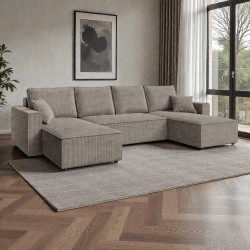 Canapea in forma de U Space Meble Amber U Poso 03 (Latte)