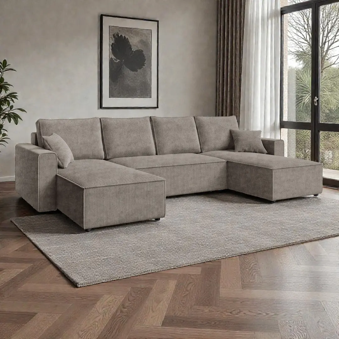 Canapea in forma de U Space Meble Amber U Poso 03 (Latte)