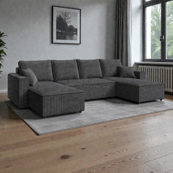 Canapea in forma de U Space Meble Amber U Poso 34 (Dark Grey)