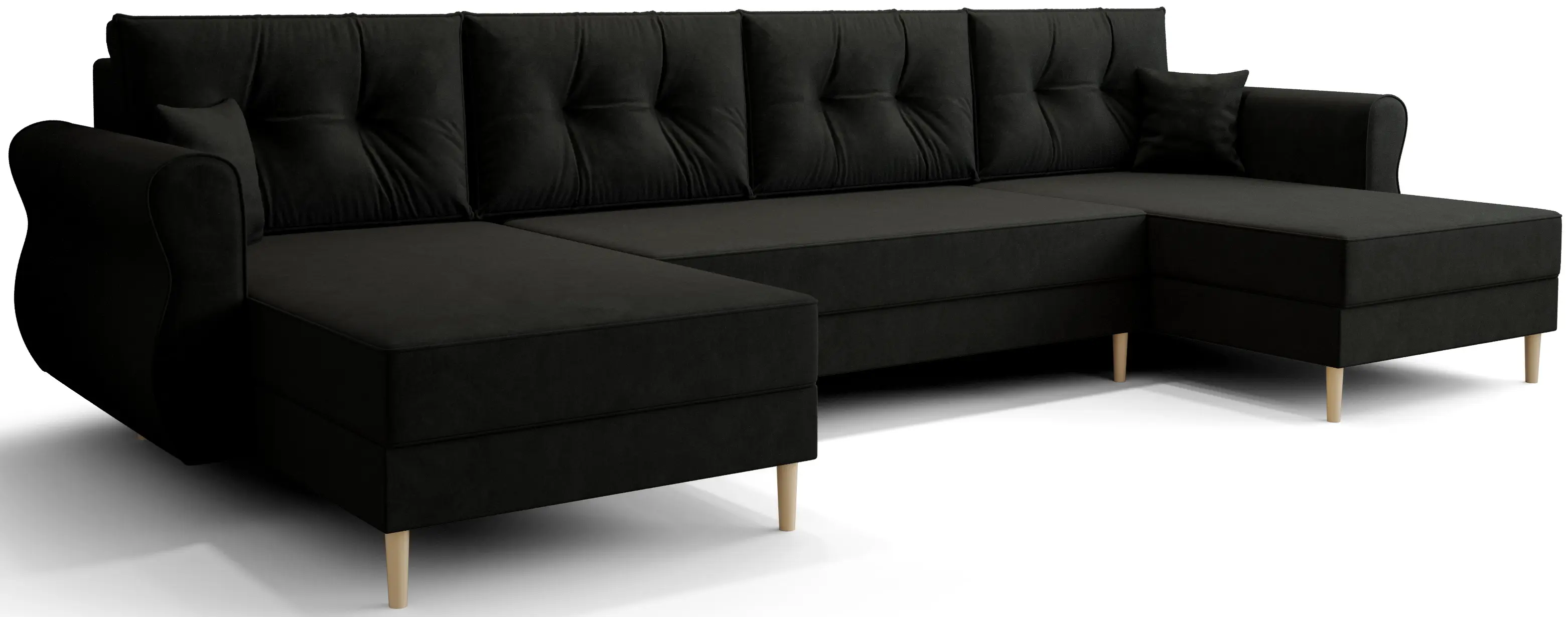 Диван П-образный Space Meble Apollo U Itaka 15 (Black)