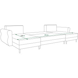 Canapea in forma de U Space Meble Apollo U Itaka 48 (Beige Dark) Thumb