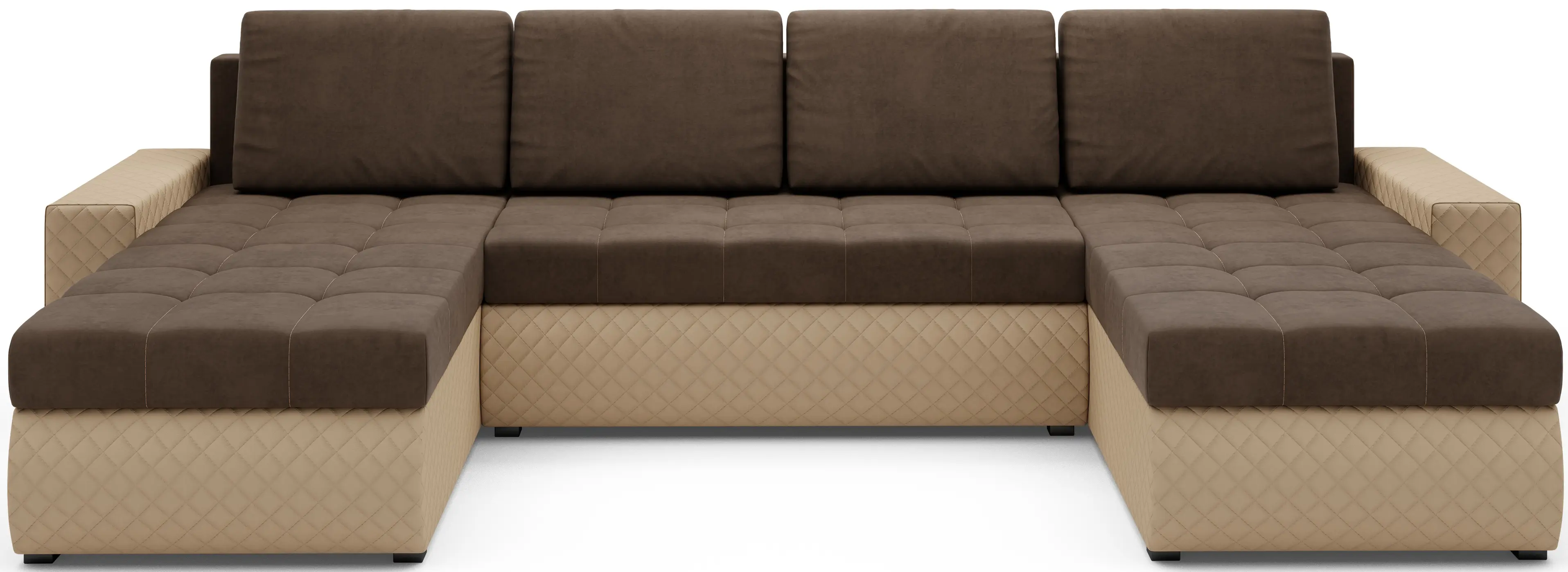 Canapea in forma de U Space Meble Bolt U Bis M20/D100Pik (Brown/Beige)