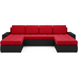 Canapea in forma de U Space Meble Bolt U Bis M22/D8Pik (Red/Black) Thumb