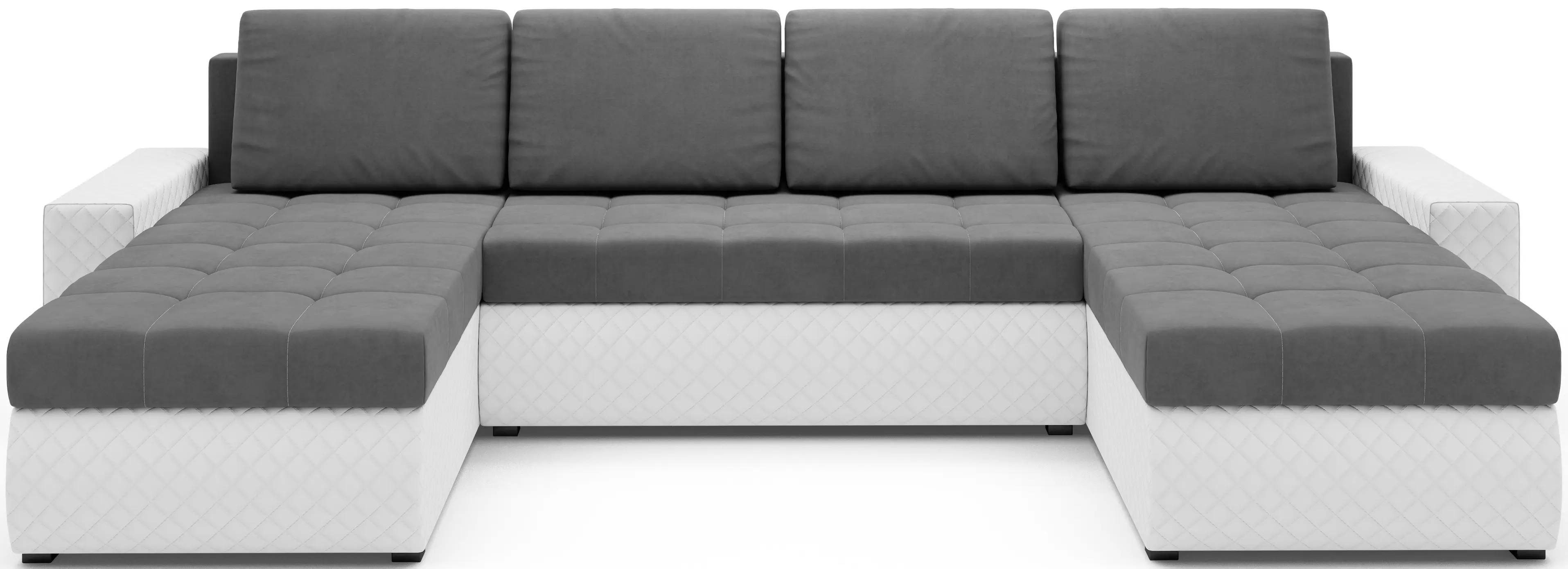 Canapea in forma de U Space Meble Bolt U Bis M27/D511Pik (Gray/White)