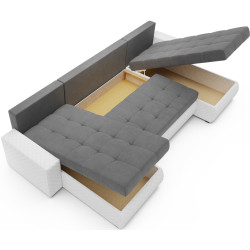 Canapea in forma de U Space Meble Bolt U Bis M27/D511Pik (Gray/White) Thumb