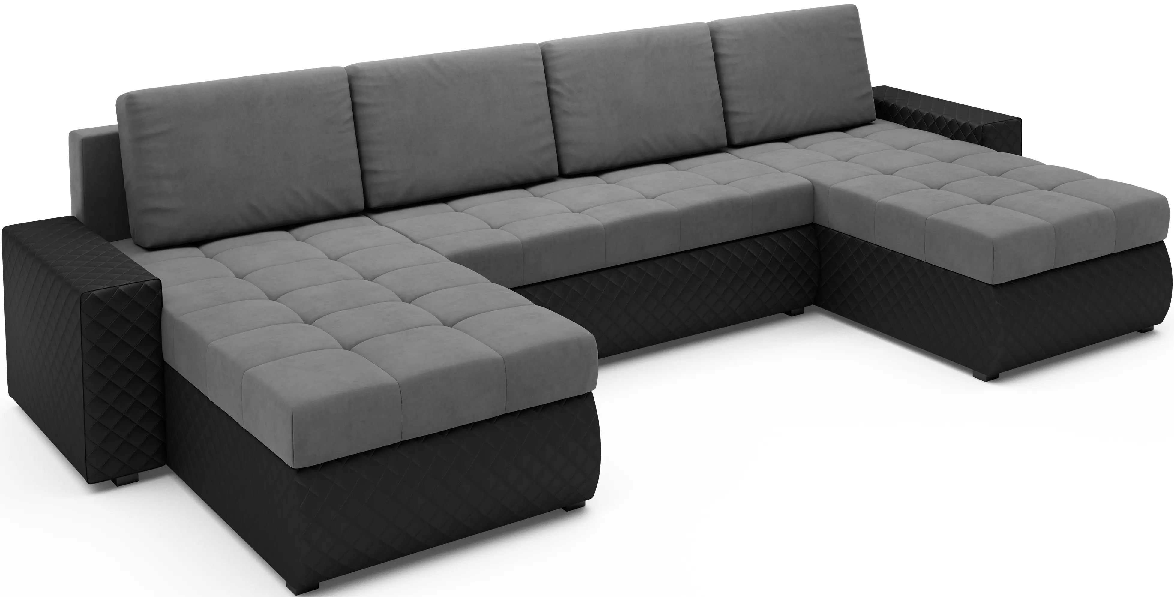 Canapea in forma de U Space Meble Bolt U Bis M27/D8Pik (Gray/Black)