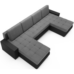 Canapea in forma de U Space Meble Bolt U Bis M27/D8Pik (Gray/Black) Thumb
