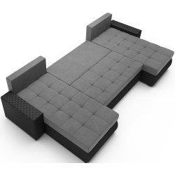 Canapea in forma de U Space Meble Bolt U Bis M27/D8Pik (Gray/Black) Thumb