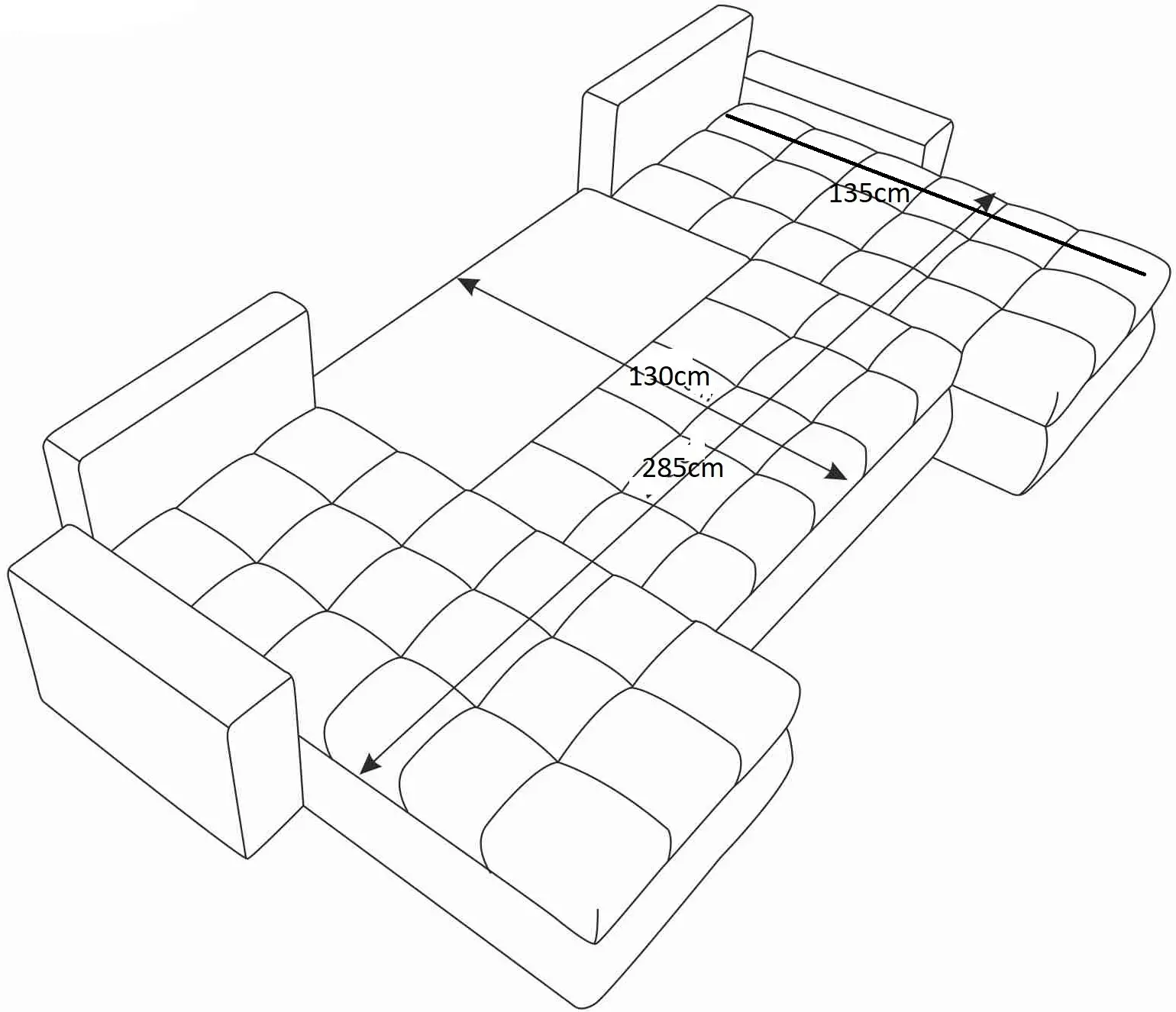 Canapea in forma de U Space Meble Bolt U Bis M27/D8Pik (Gray/Black)