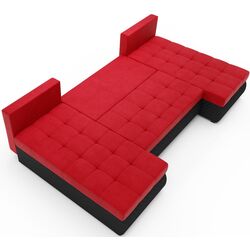 Диван П-образный Space Meble Bolt U M22/D8Pik (Red/Black) Thumb