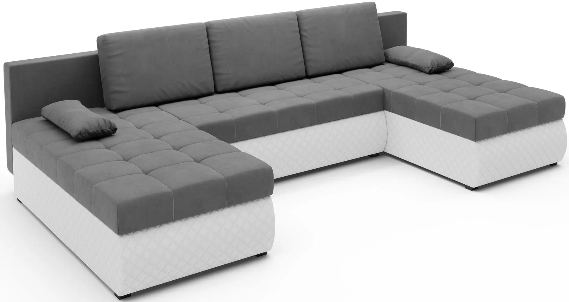 Canapea in forma de U Space Meble Bolt U M27/D511Pik (Gray/White)