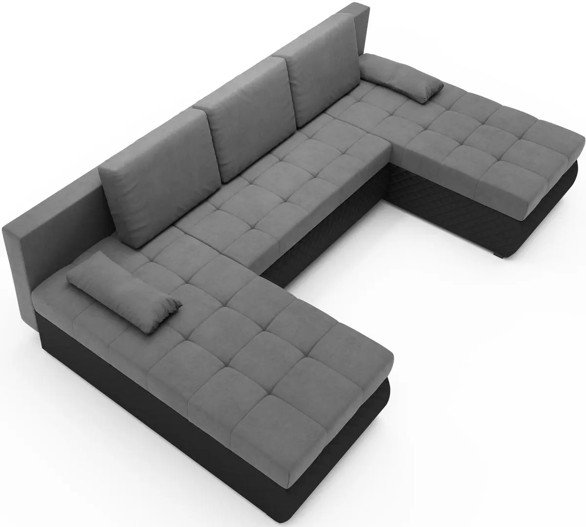 Canapea in forma de U Space Meble Bolt U M27/D8Pik (Gray/Black)