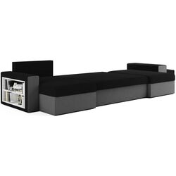 Canapea in forma de U Space Meble Boston Mikrofaza 15/Mikrofaza 27 (Black/Gray) Thumb