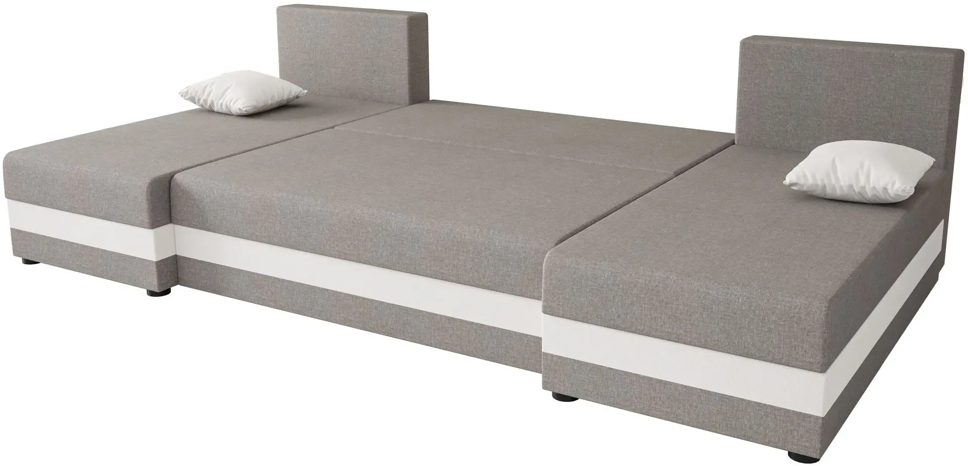 Canapea in forma de U Space Meble Hewlet U Sawana 05/Poduszki Sawana 14 (Gray Dark/Black)