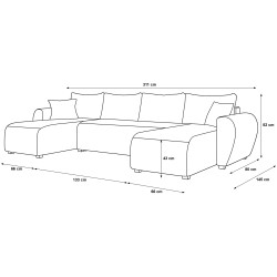 Canapea in forma de U Space Meble Molisa U Cosmic 10 (Cream) Thumb