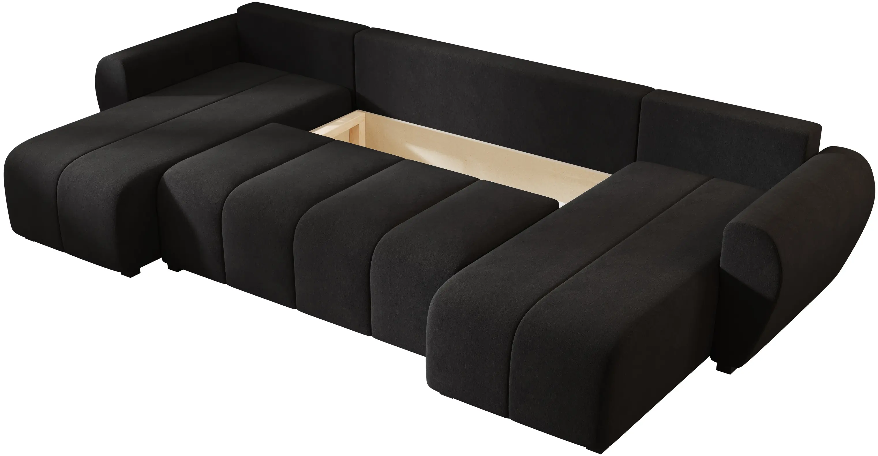 Canapea in forma de U Space Meble Molisa U Cosmic 100 (Black)