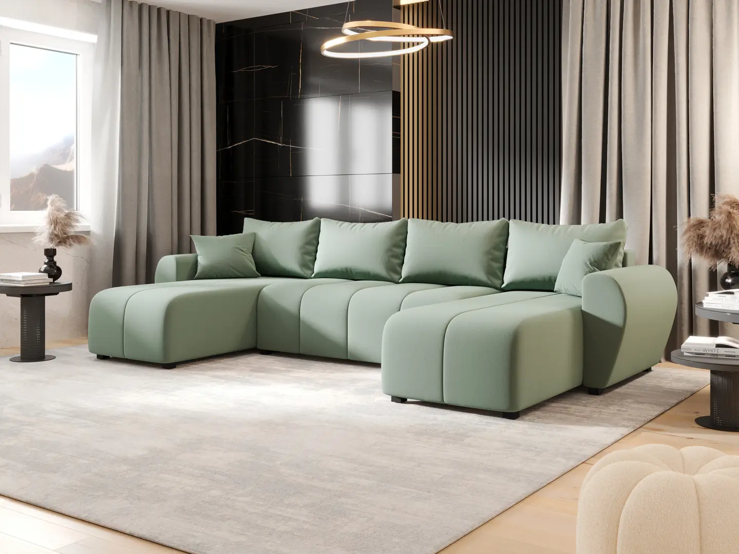 Canapea in forma de U Space Meble Molisa U Cosmic 16 (Mint)