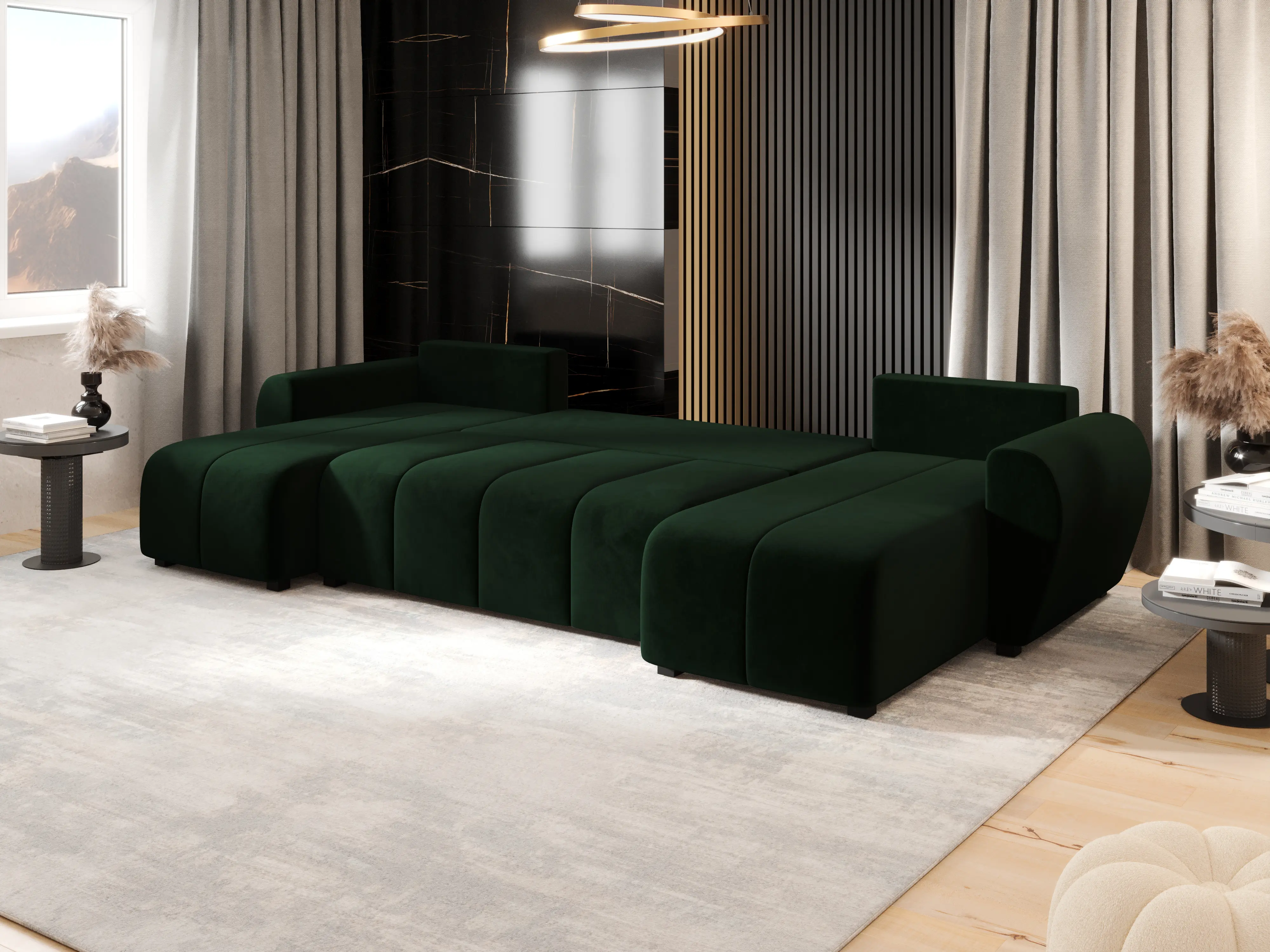 Диван П-образный Space Meble Molisa U Itaka 10 (Green Dark)