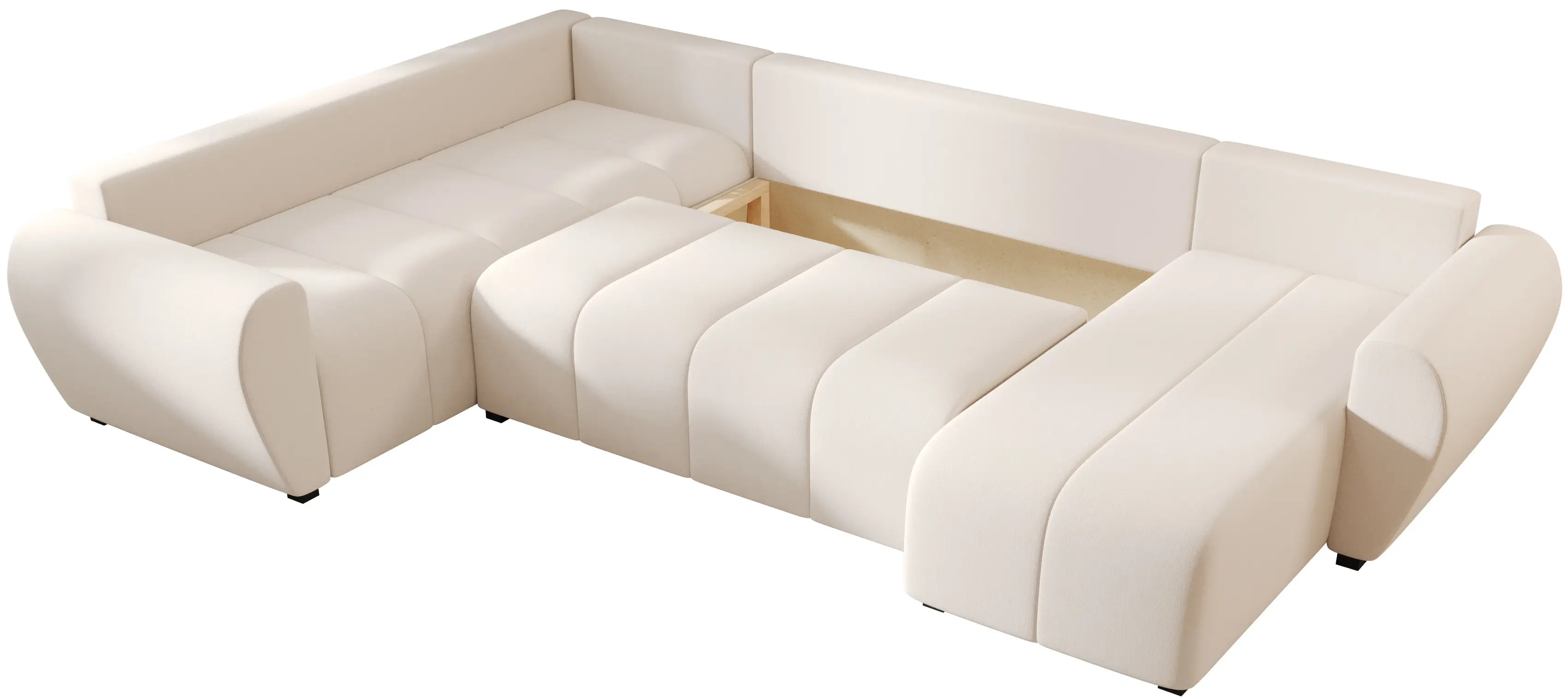 Canapea in forma de U Space Meble Molisa U Plus Cosmic 10 (Cream)