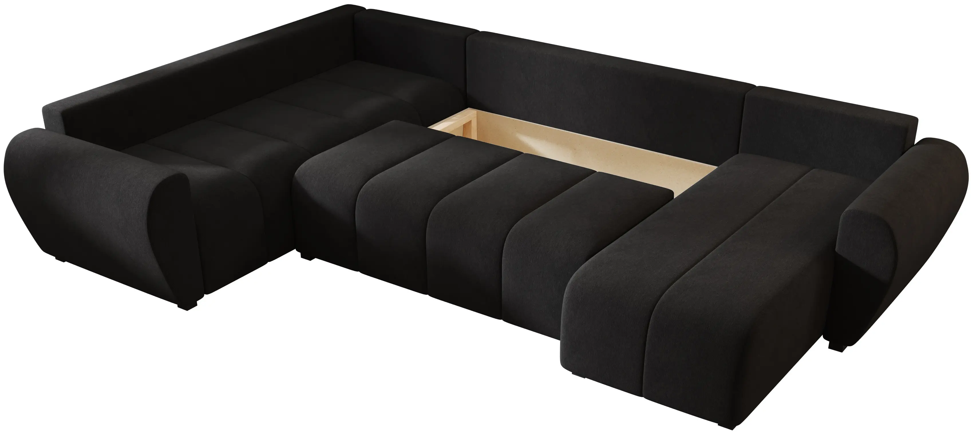 Canapea in forma de U Space Meble Molisa U Plus Cosmic 100 (Black)