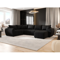 Диван П-образный Space Meble Molisa U Plus Cosmic 100 (Black)