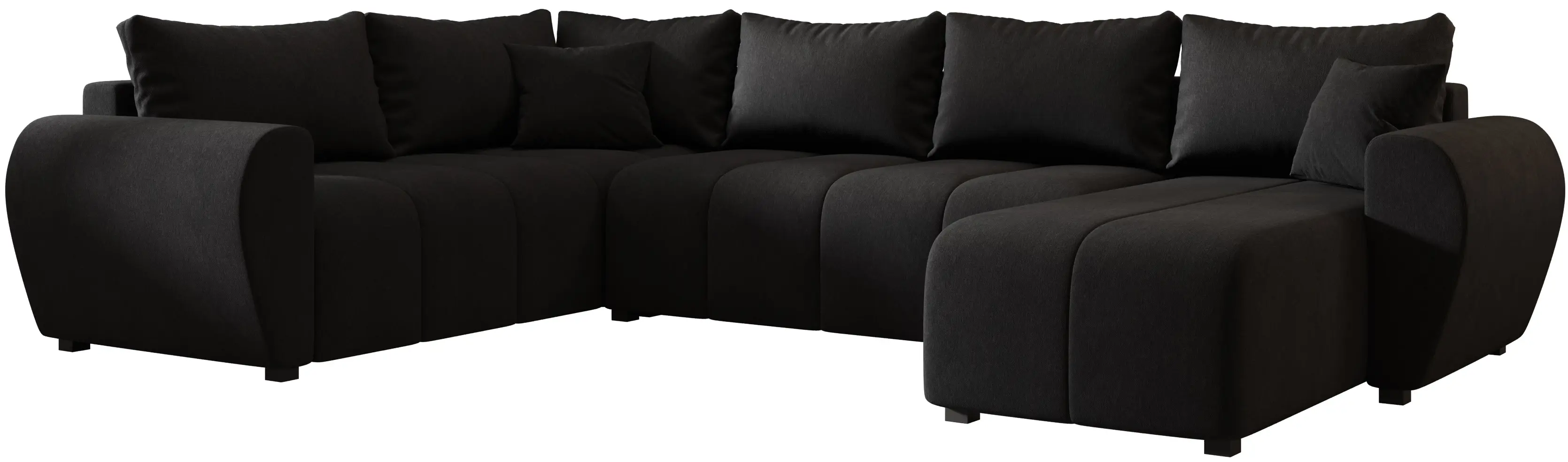 Canapea in forma de U Space Meble Molisa U Plus Cosmic 100 (Black)