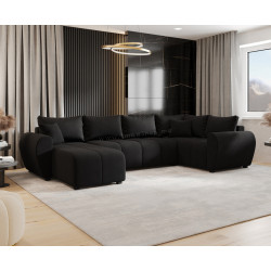 Canapea in forma de U Space Meble Molisa U Plus Cosmic 100 Right (Black)