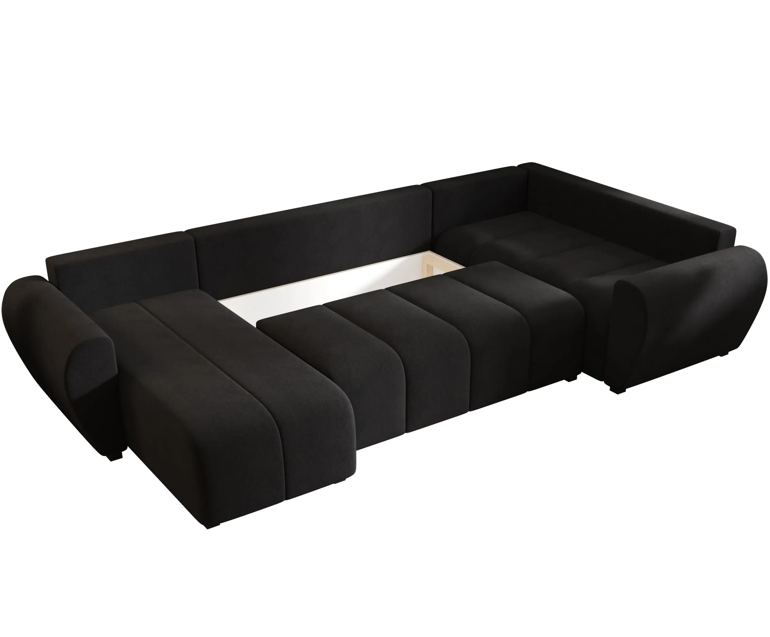 Canapea in forma de U Space Meble Molisa U Plus Cosmic 100 Right (Black) - 5