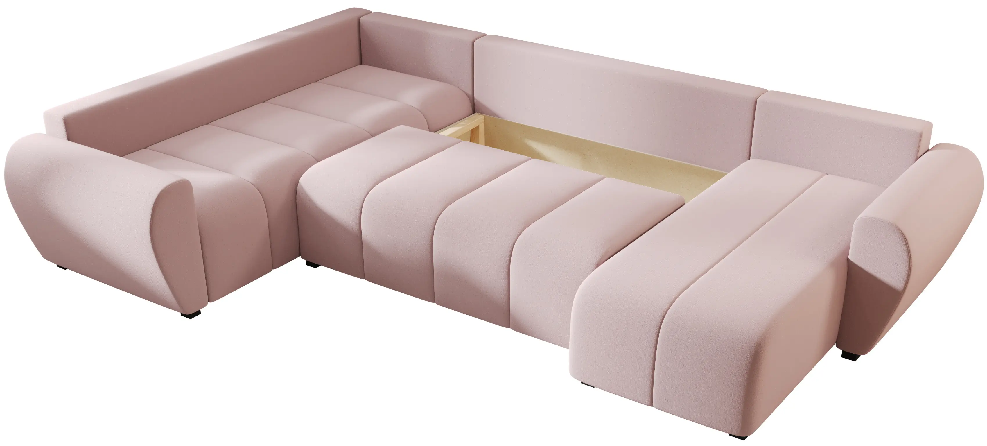 Canapea in forma de U Space Meble Molisa U Plus Cosmic 14 (Powder Pink)