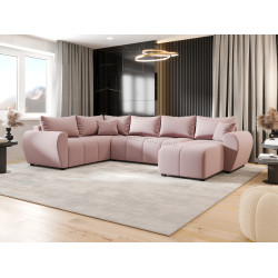 Canapea in forma de U Space Meble Molisa U Plus Cosmic 14 (Powder Pink)