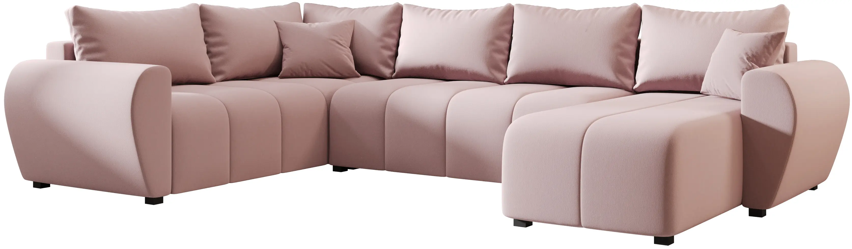 Canapea in forma de U Space Meble Molisa U Plus Cosmic 14 (Powder Pink)