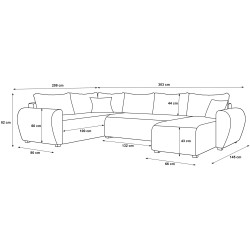 Canapea in forma de U Space Meble Molisa U Plus Cosmic 16 (Mint) Thumb