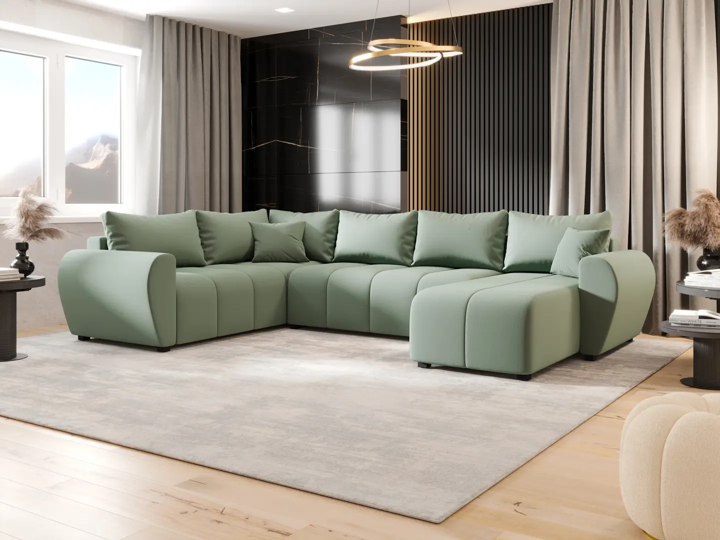 Canapea in forma de U Space Meble Molisa U Plus Cosmic 16 (Mint)