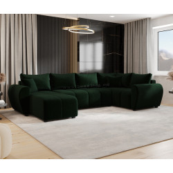 Canapea in forma de U Space Meble Molisa U Plus Itaka 10 Right (Dark Green)