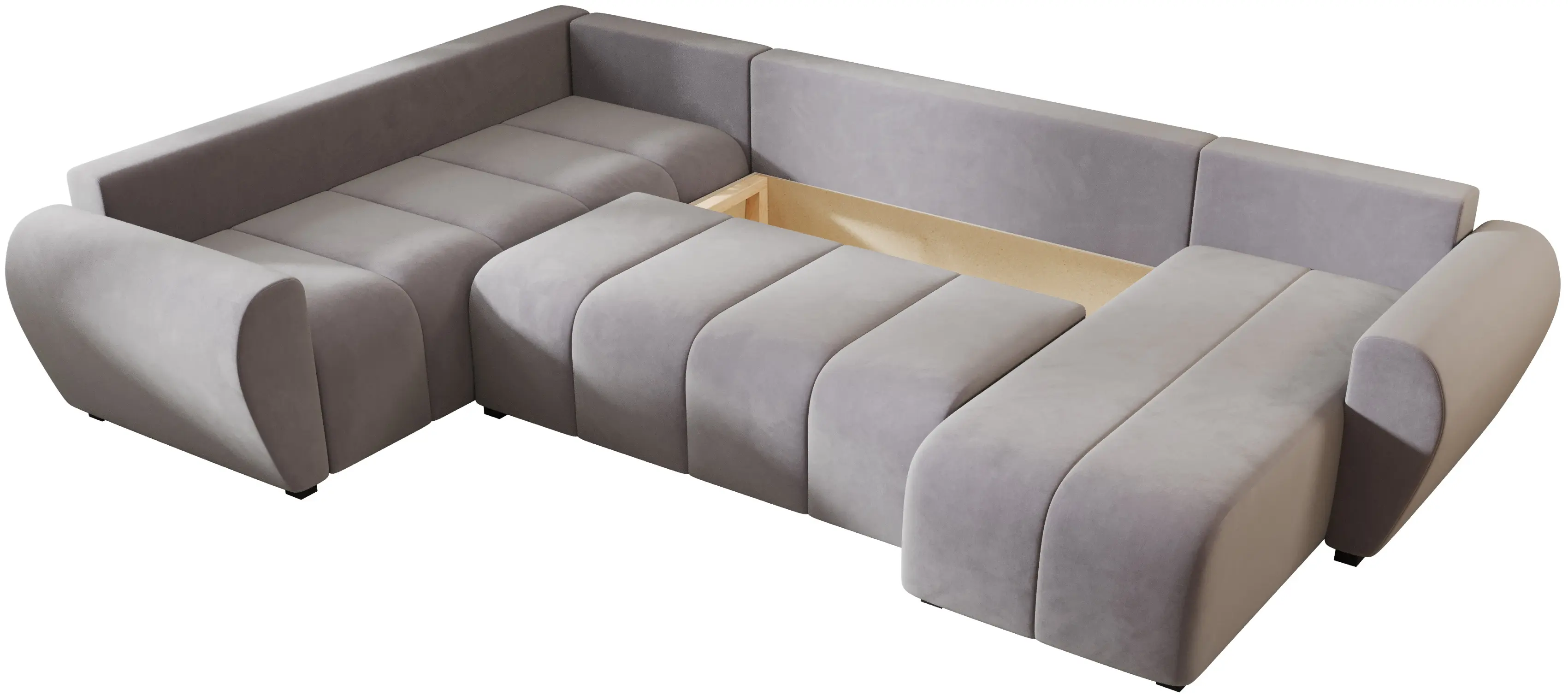 Диван П-образный Space Meble Molisa U Plus Itaka 50 (Gray Light)