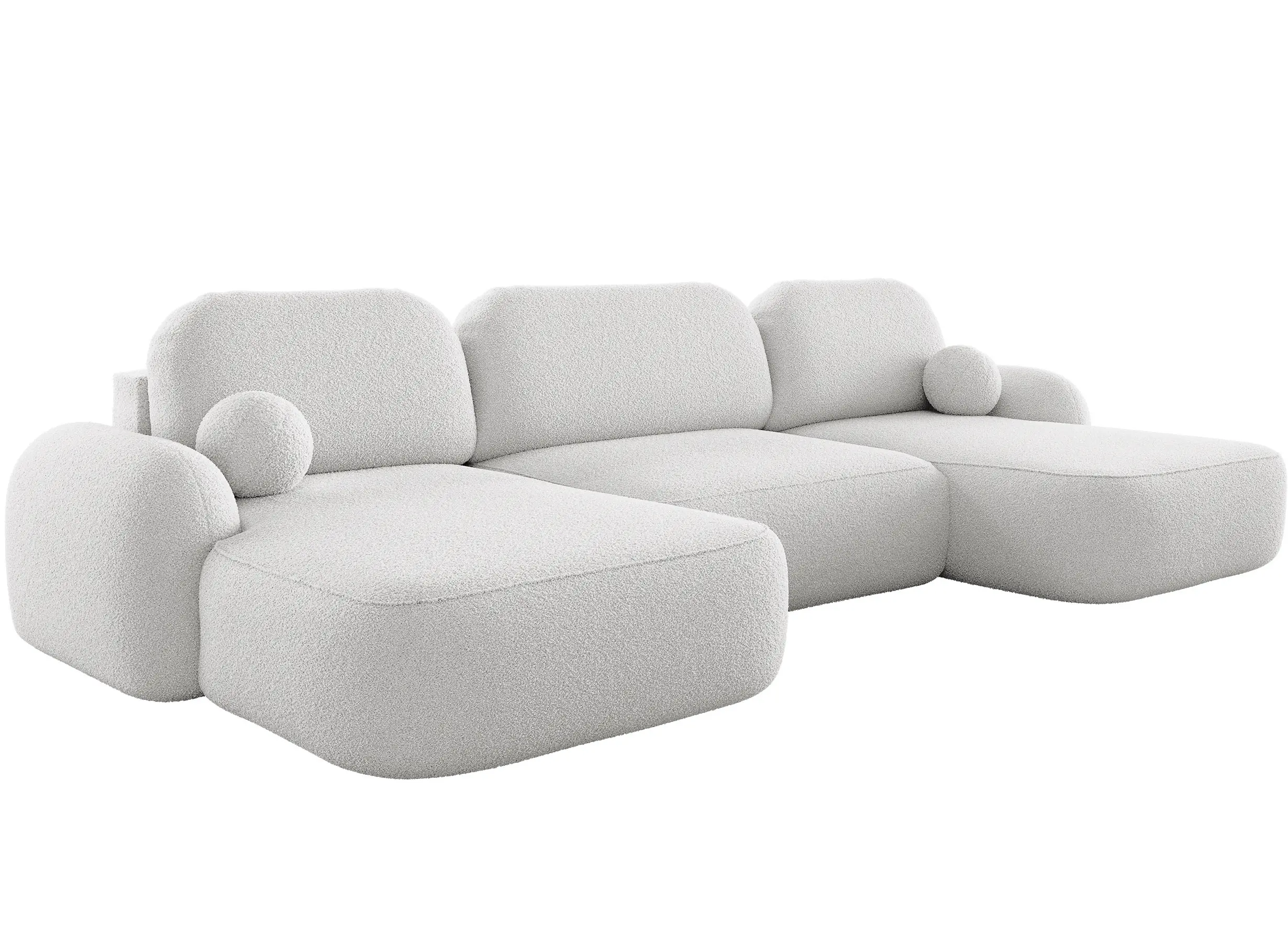 Canapea in forma de U Space Meble Molly U Terra Frotte 0 (White) - 2