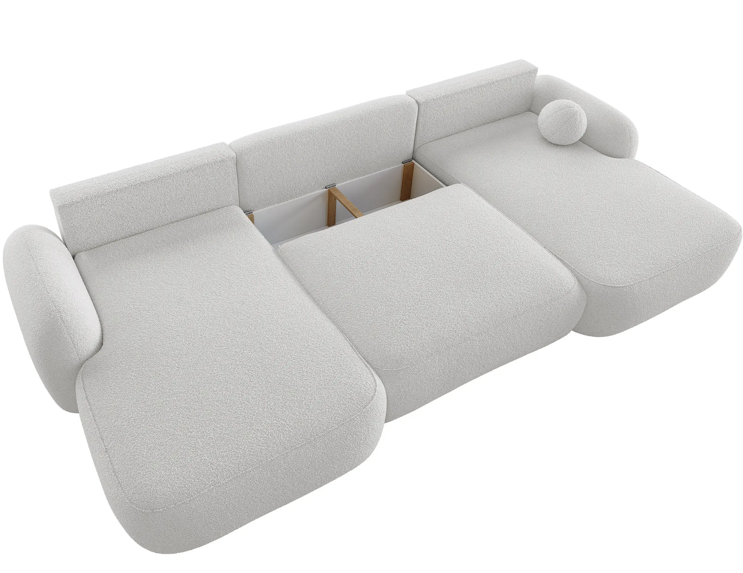 Canapea in forma de U Space Meble Molly U Terra Frotte 0 (White) - 4