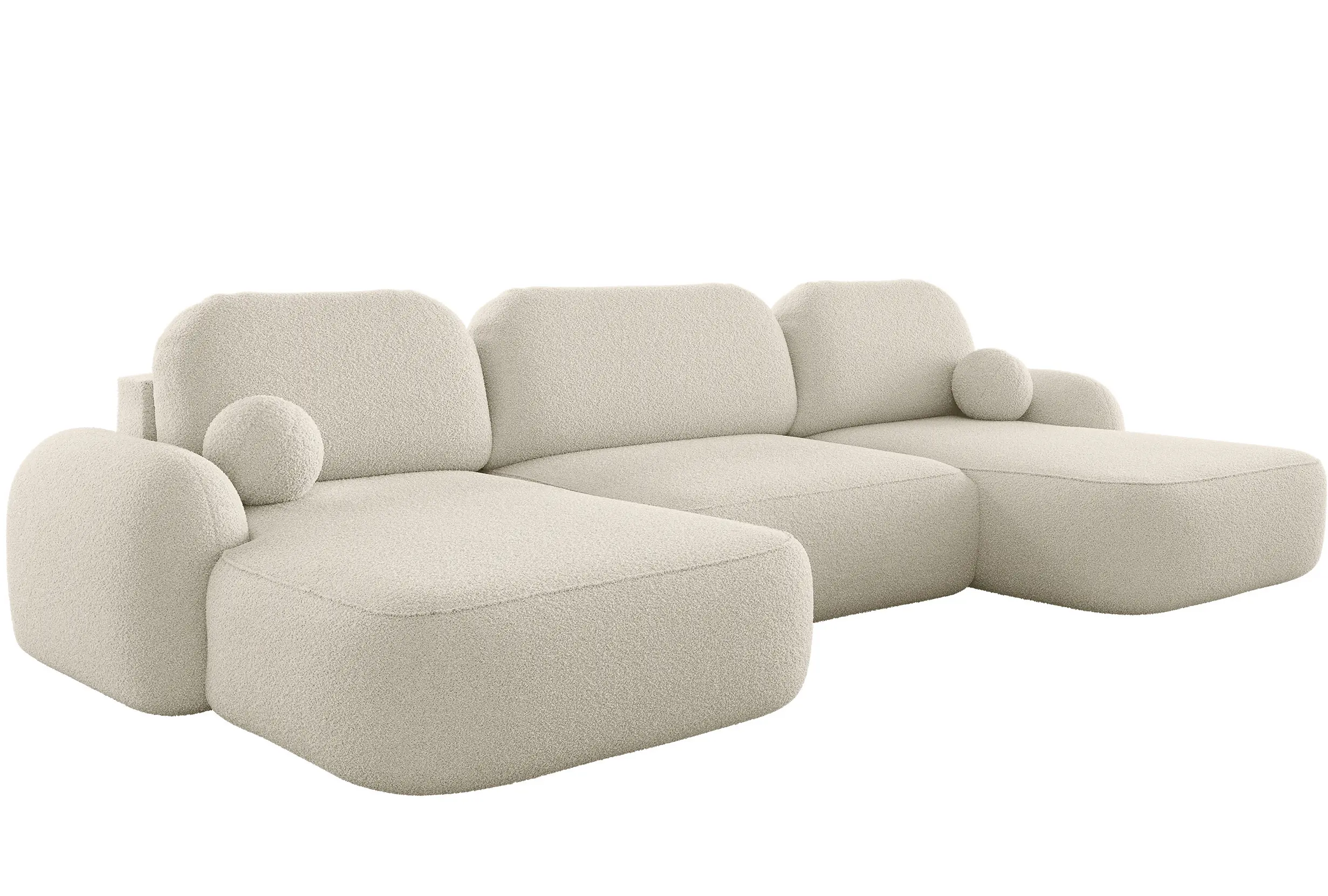 Canapea in forma de U Space Meble Molly U Terra Frotte 1 (Cream) - 2