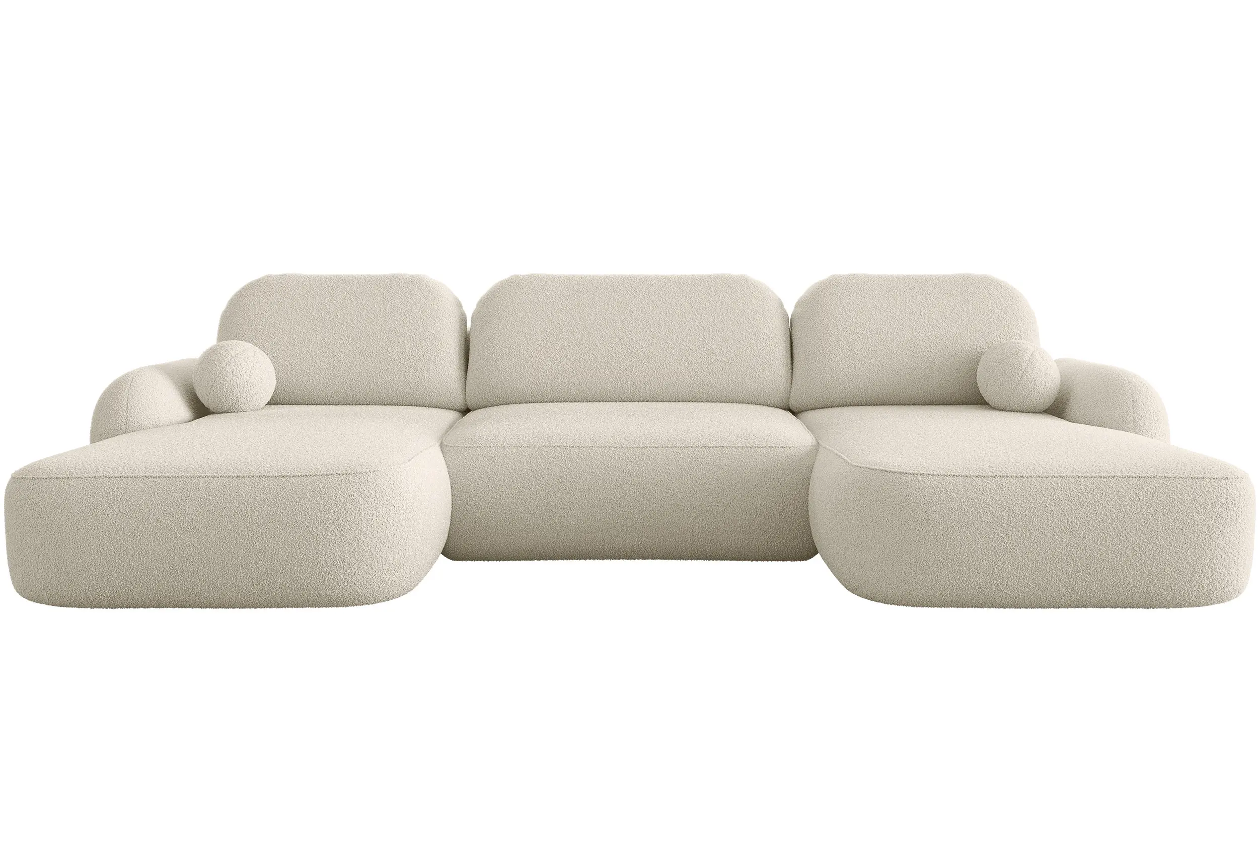 Canapea in forma de U Space Meble Molly U Terra Frotte 1 (Cream) - 3