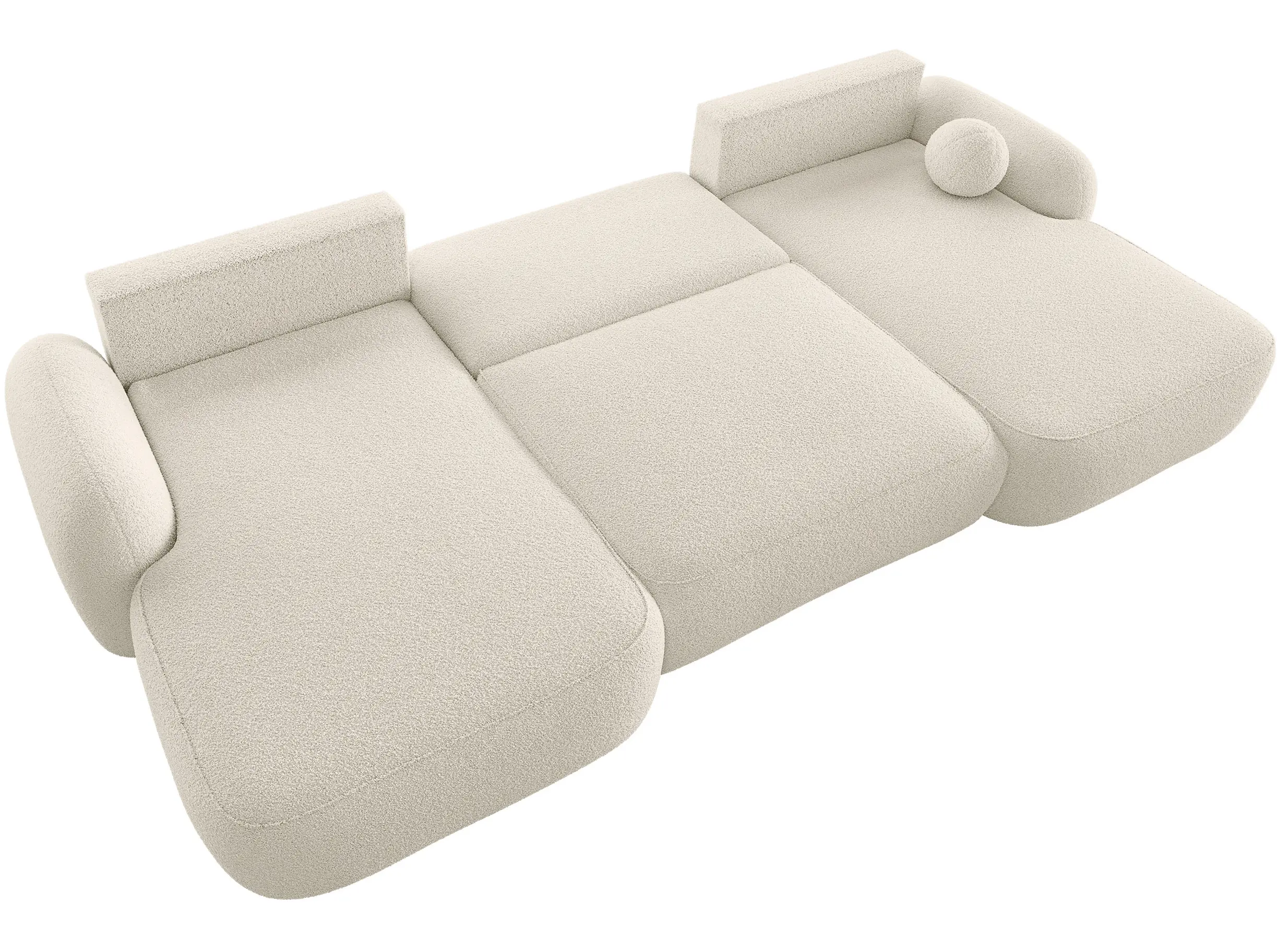 Canapea in forma de U Space Meble Molly U Terra Frotte 1 (Cream) - 4