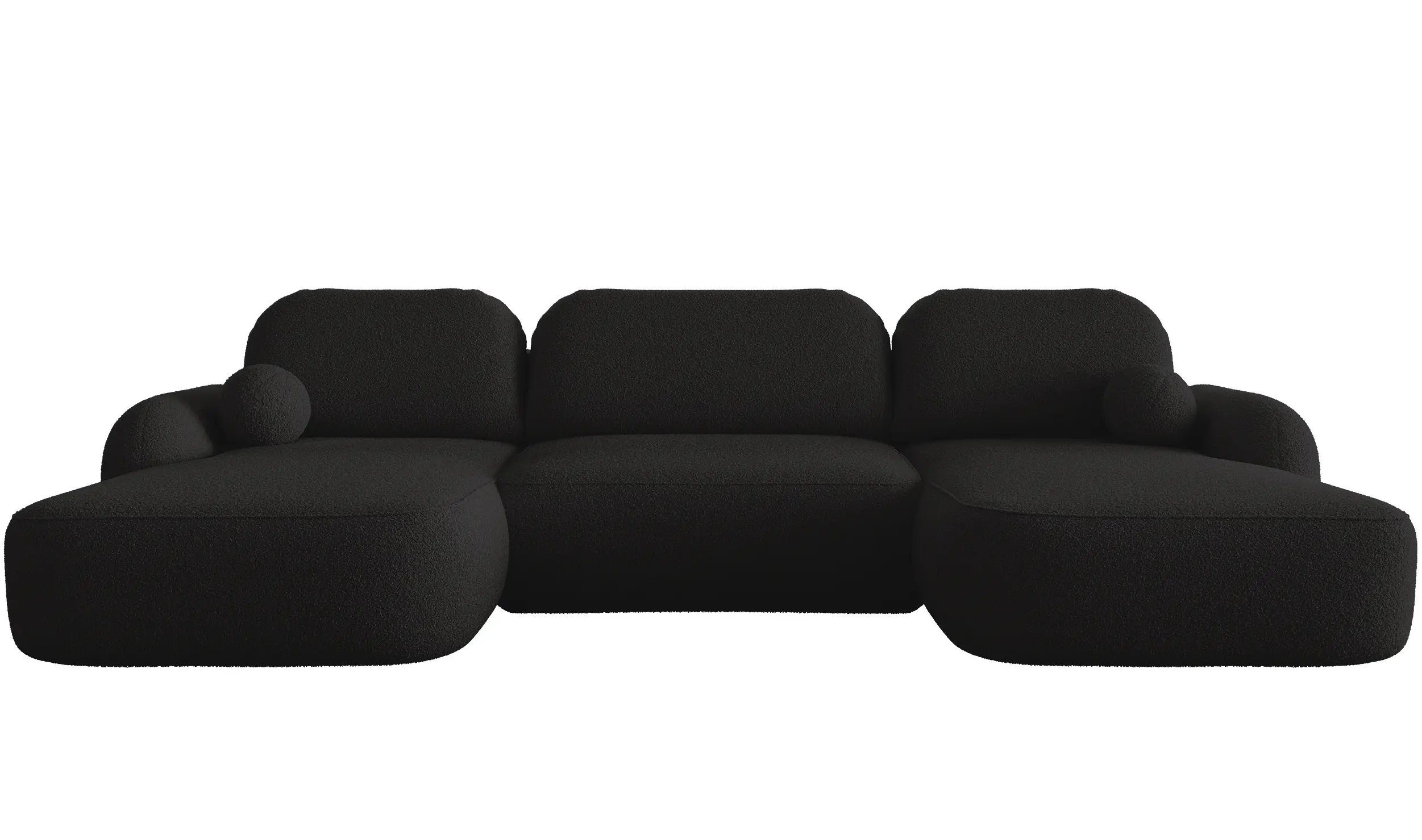 Canapea in forma de U Space Meble Molly U Terra Frotte 14 (Black) - 2