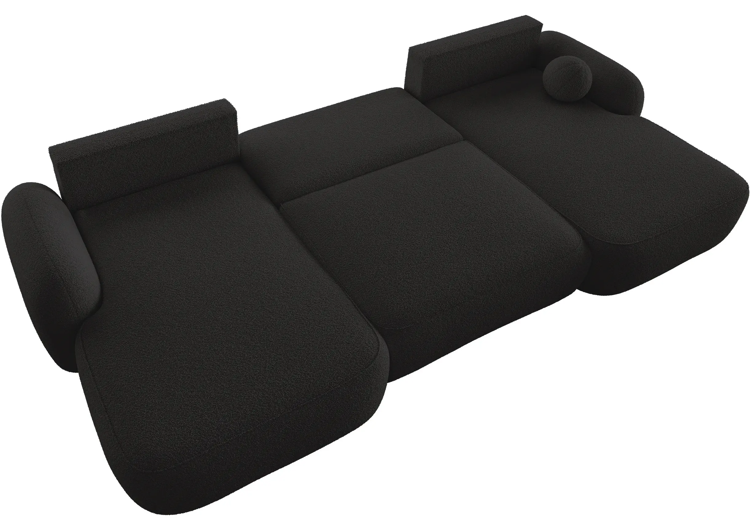 Canapea in forma de U Space Meble Molly U Terra Frotte 14 (Black) - 3
